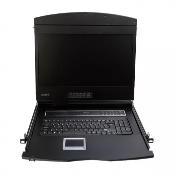 LOGILINK LC902GE KVM Console 19-tollise LCD-ekraaniga, VGA, Saksa klaviatuuripaigutusega
