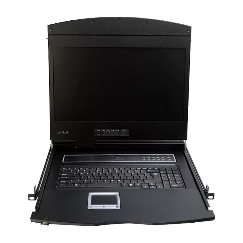 LOGILINK LC902GE KVM Console 19-tollise LCD-ekraaniga, VGA, Saksa klaviatuuripaigutusega