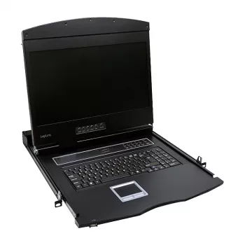 LOGILINK LC902GE KVM Console 19-tollise LCD-ekraaniga, VGA, Saksa klaviatuuripaigutusega
