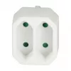 LogiLink LPS218 Euro pistikupesa adapter 2 pesaga, valge