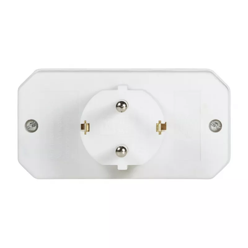 LogiLink LPS221 Schuko pistik 2x Euro + 1x turvapistikupesa adapter, valge, 16 A, 250 V, 3680 W, lapselukk