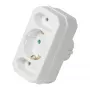 LogiLink LPS221 Schuko pistik 2x Euro + 1x turvapistikupesa adapter, valge, 16 A, 250 V, 3680 W, lapselukk