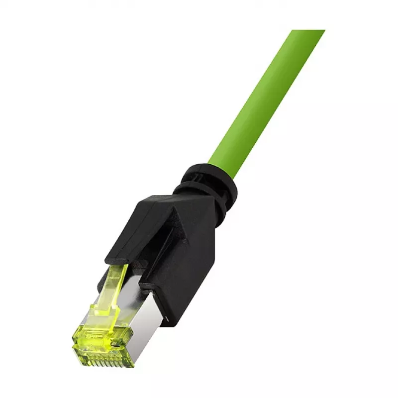LOGILINK M12 CAT6A tööstuslik paigakaabel, PUR, M12 X-kodeeringuga RJ45-le, 0,25 m