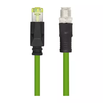 LogiLink M12 CAT6A Tööstuslik Patch-kaabel, PUR, M12 X-kodeeringuga RJ45-le, 1,5 m