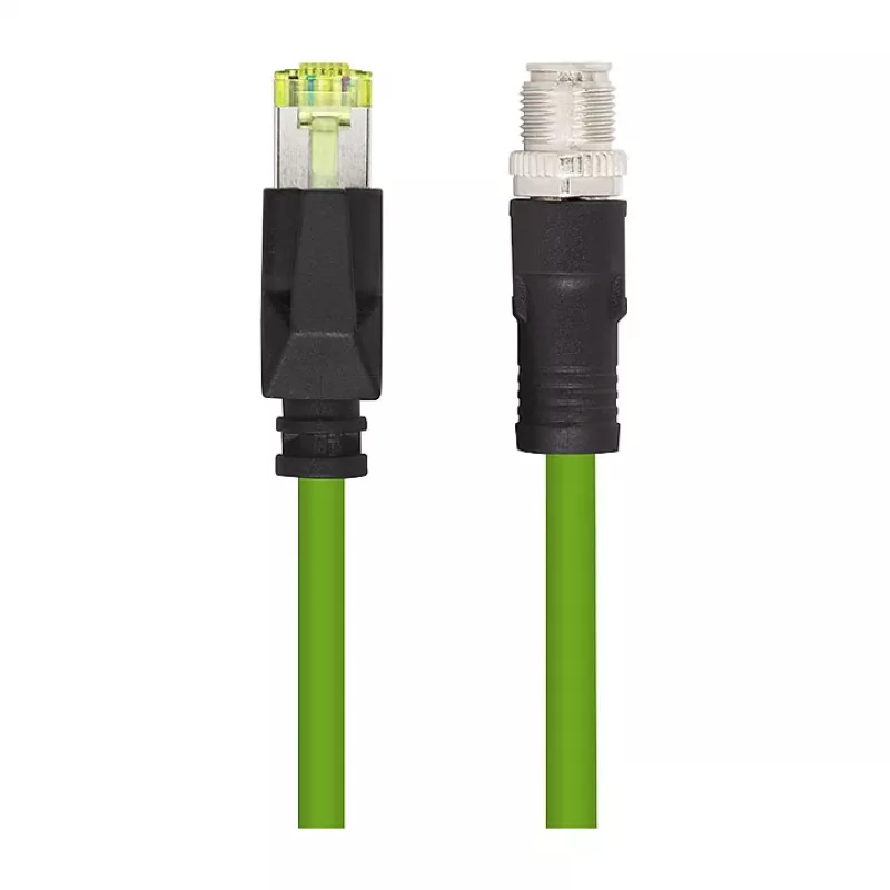 LogiLink M12 CAT6A Tööstuslik Patch-kaabel, PUR, M12 X-kodeeringuga RJ45-le, 1,5 m