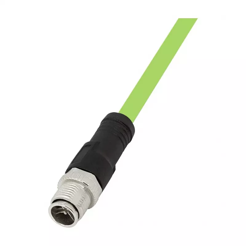 LOGILINK M12 CAT6A tööstuslik patch-kaabel, PUR, M12 X-kodeeringuga RJ45-le, 10 m