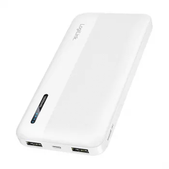 Logilink Mobiilne akupank, LiPo, 10000 mAh, USB-C sisend/väljund, valge