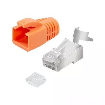 LogiLink Modulaarne pistik RJ45 Cat.6A STP läbiviiguga, 10-pakk