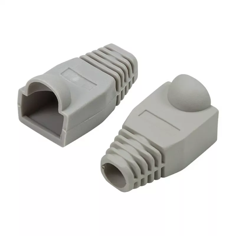 LogiLink modulaarne RJ45 pistiku kaablikaitse 6.5mm hall, 50tk