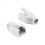 LOGILINK MP0035W RJ45 Pistikukaabel Saabas 8mm Valge, 50 Tükki