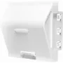 LogiLink NF0011 süvispaigaldusega seina pistikupesa 1 Keystone moodulile, 45 x 45 mm, Prantsuse süsteem, valge