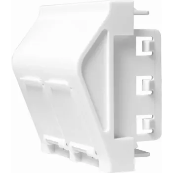 LogiLink NF0012 süvispaigaldatav seinapaneel 2 Keystone moodulile, 45 x 45 mm, prantsuse süsteem, puhtvalge