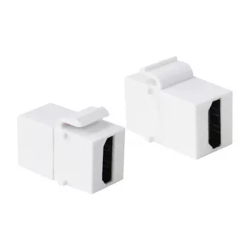 LogiLink NK0014 HDMI Keystone ühendusmoodul, emane-emane, valge, 4K 60Hz, HDCP 2.2, 18 Gbps, snap-in