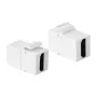 LogiLink NK0014 HDMI Keystone ühendusmoodul, emane-emane, valge, 4K 60Hz, HDCP 2.2, 18 Gbps, snap-in