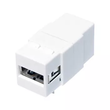 LogiLink NK0017 Keystone Moodul USB 2.0 Type-A Emasest Type-B Emasesse, Valge