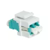 LogiLink NK0031 Keystone LC-Duplex Multimode OM3/OM4 Fiiberoptiline Sidur, Aqua