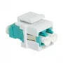 LogiLink NK0031 Keystone LC-Duplex Multimode OM3/OM4 Fiiberoptiline Sidur, Aqua