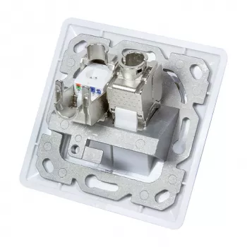 LogiLink NK4020 Keystone seinapaneel, tasapinnaline paigaldus, 2 moodulit, signaalvalge