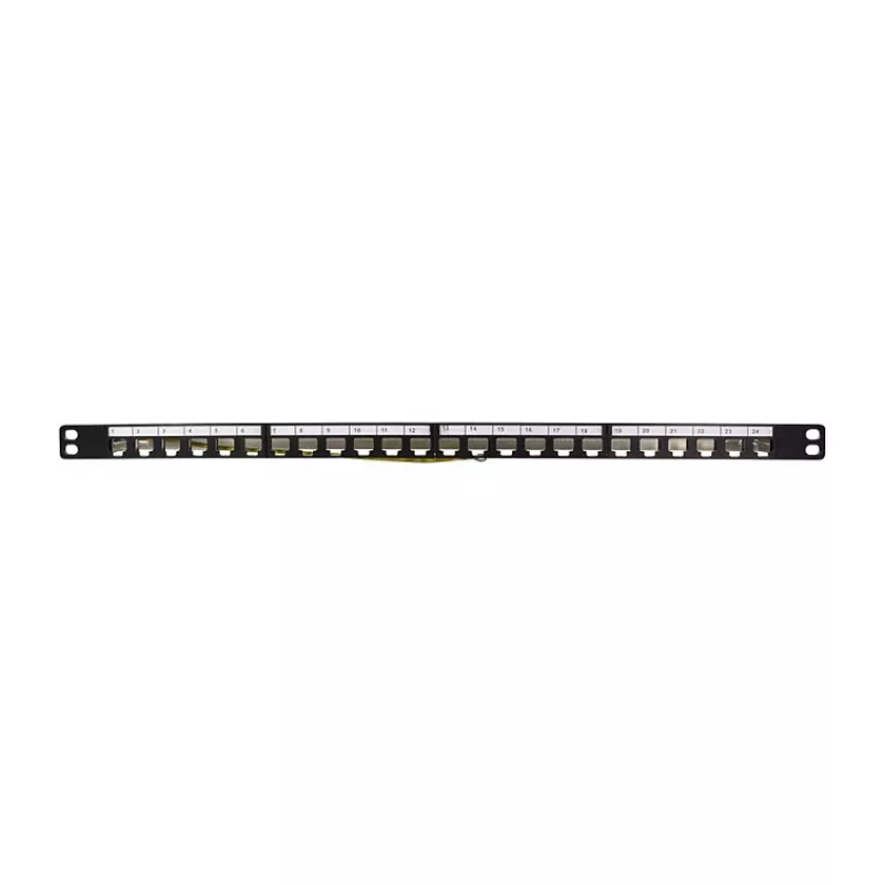 LogiLink NK4040 24-pordiline varjestatud Keystone patch-paneel, 0.5U, must