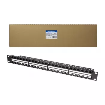 LogiLink NK4045 Keystone patch-paneel 1U 48 porti varjestamata Must