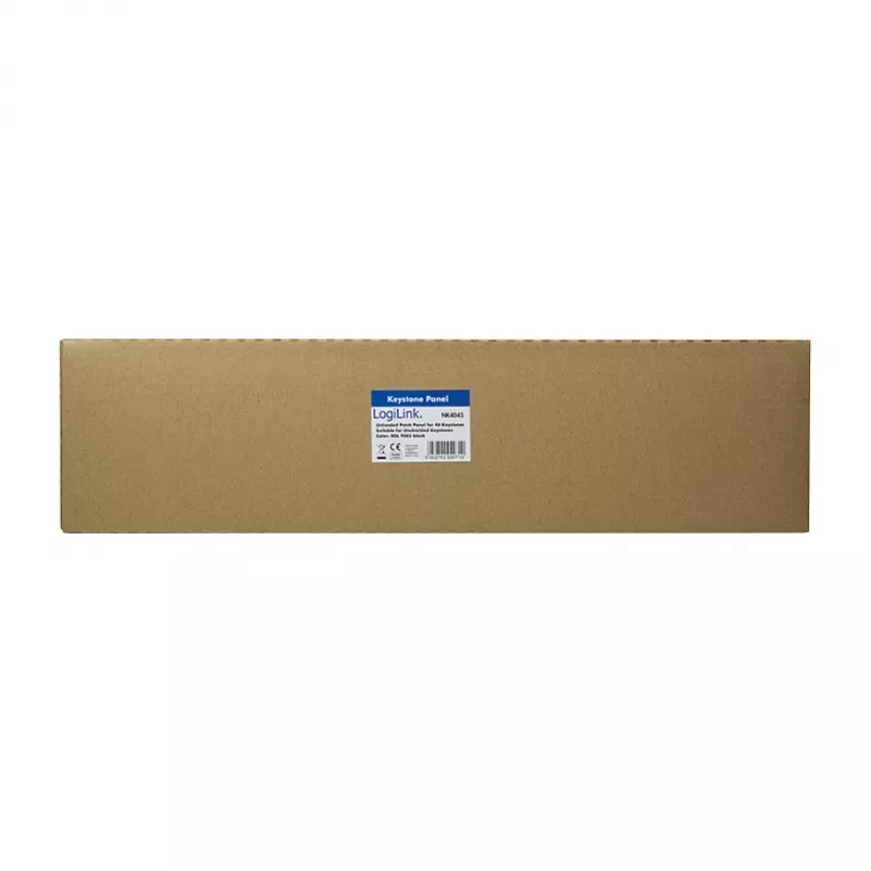 LogiLink NK4045 Keystone patch-paneel 1U 48 porti varjestamata Must