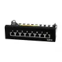 LogiLink NP0017B patch-paneel – 8 porti Cat6 STP, seinale/laua alla paigaldatav, must