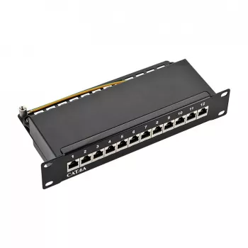 LogiLink NP0052B 12-pordiline Cat6A STP patch-paneel