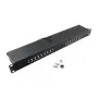 LOGILINK NP0057 Cat6 STP patch-paneel, 19 tolli 1U 16-porti, RJ45/LSA IDC, must EconLine