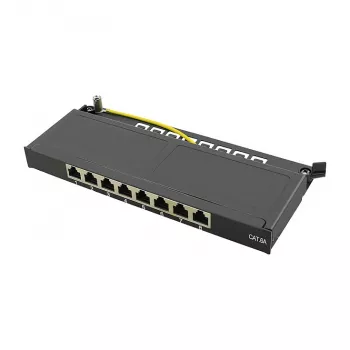 LogiLink NP0064B laua- jaotuspaneel, 8 porti Cat6A STP, 0.5 HE, must