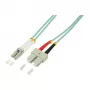 LogiLink OM3 LC/SC Duplex mitmekiuline fiiber patchkaabel, 10m, akvamariin, LSZH
