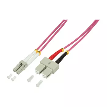 LogiLink OM4 LC/SC dupleks mitmekiuline fiiberoptiline paigakaabel 20m LSZH akvamariin