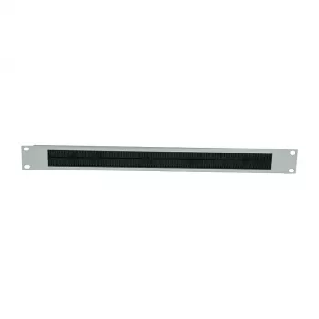 LogiLink ORCEB1G 1U 19-tolline rack-kaablihaldus harjapaneel, helehall RAL 7035, teras, esikinnitusele