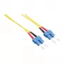 LogiLink OS2 SC/SC Duplex Single-Mode Fiiberjuhe, 3m, 9/125µm, LSZH, Kollane