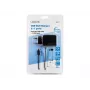 LogiLink PA0157 3-pordiline USB seinilaadija 10.5W integreeritud mikro-USB kaabliga, must
