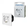LOGILINK PA0253 seinakontakt 1 Schuko-pistikupesaga, 1 USB-A ja 1 USB-C laadimisport, 3.1A, valge