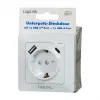 LOGILINK PA0253 seinakontakt 1 Schuko-pistikupesaga, 1 USB-A ja 1 USB-C laadimisport, 3.1A, valge