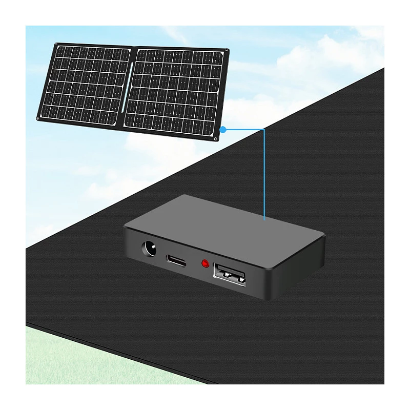 LOGILINK PA0341 Kokkupandav päikesepaneel - 30W, USB-C & USB-A & DC väljund, monokristalliline, IPX4 veekindel