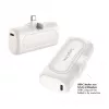 LogiLink PA0349W mobiilne akupank, 5000 mAh, LiPo, sisseehitatud kokkupandav USB-C-pistik ja USB-C-port, valge