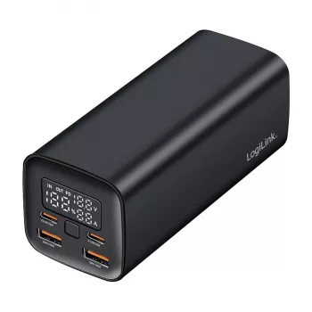 Logilink PA0350 Mobile Power Bank, 20,000 mAh, 65W PD & QC 3.0, Must