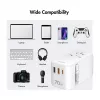 LOGILINK PA0357 USB-A/C reisilaadija, 70 W GaN, 4 pordiga, 2x USB-A (QC), 2x USB-C (PD), sihvakas, valge
