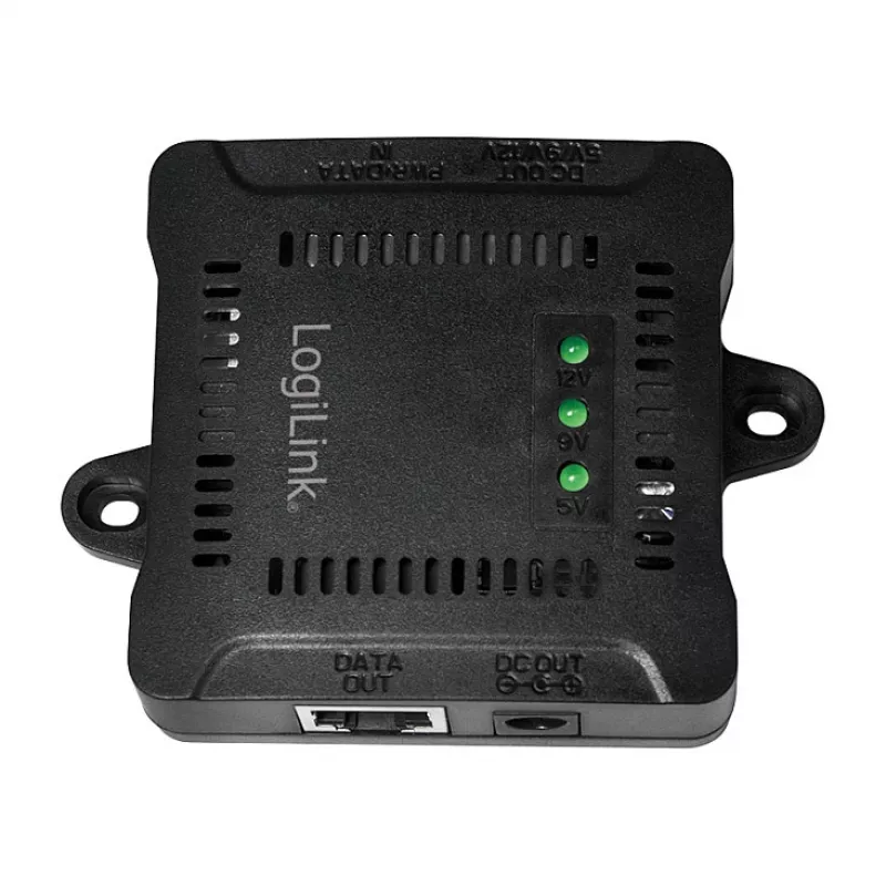 LogiLink POE005 PoE Jaotur, 1-Pordine Gigabit, 24W Max, 5/9/12V Alalisvoolu Väljund
