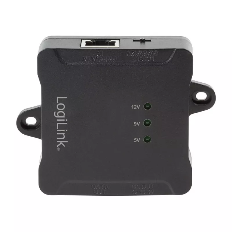 LogiLink POE005 PoE Jaotur, 1-Pordine Gigabit, 24W Max, 5/9/12V Alalisvoolu Väljund