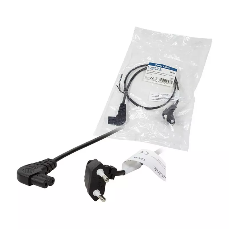 LogiLink toitekaabel Europlug CEE 7/16 – IEC C7, 0,75 m, must