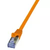 LogiLink PrimeLine Cat.6A S/FTP PIMF patch-kaabel, 10G, RJ45, LSZH, 0,25m, oranž