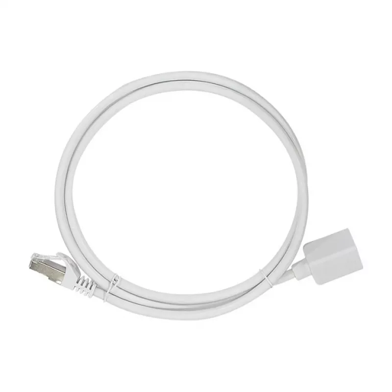 LogiLink Professional CAT 6a S/FTP pikenduskaabel, RJ-45 isane emasele, 1 m, valge, LSZH, takerdumisvastane