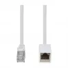 LogiLink Professional CAT 6a S/FTP pikenduskaabel, RJ-45 isane emasele, 1 m, valge, LSZH, takerdumisvastane