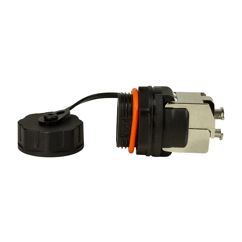 LogiLink Professional Cat.6A STP Keystone Jack RJ45, IP68 tööstuslik välistingimustesse, tööriistavaba, tsinkvalu, must