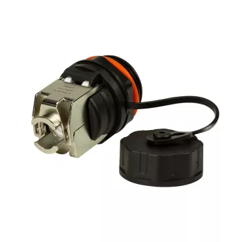 LogiLink Professional Cat.6A STP Keystone Jack RJ45, IP68 tööstuslik välistingimustesse, tööriistavaba, tsinkvalu, must