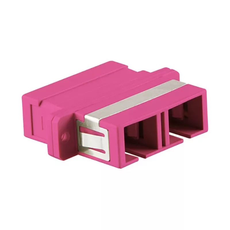 LogiLink SC dupleks OM4 multimoodne fiiberoptiline adapter äärikuga, violetne
