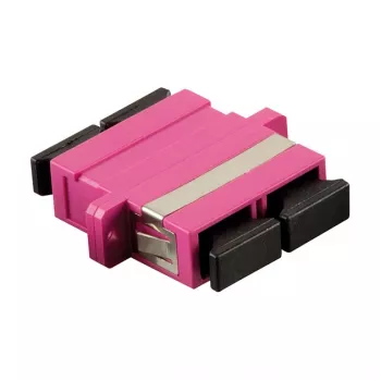 LogiLink SC dupleks OM4 multimoodne fiiberoptiline adapter äärikuga, violetne